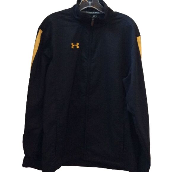 UNDER ARMOUR MENS SM BLACK LOOSE FIT FULL ZIP POLYESTER JACKET ALL SEASON GEAR - Picture 1 of 8